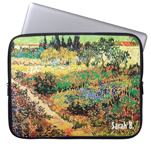 blommande trädgård med väg, van Gogh Laptop Fodral (Framsidan)