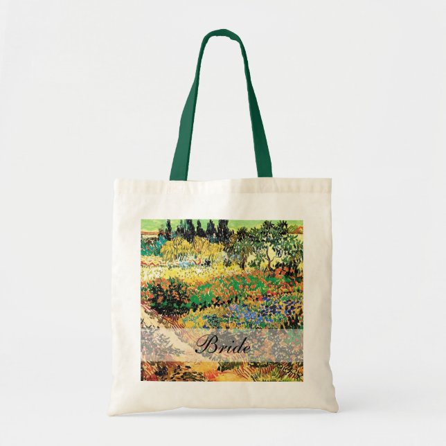 blommande trädgård med väg, van Gogh Tygkasse (Framsidan)