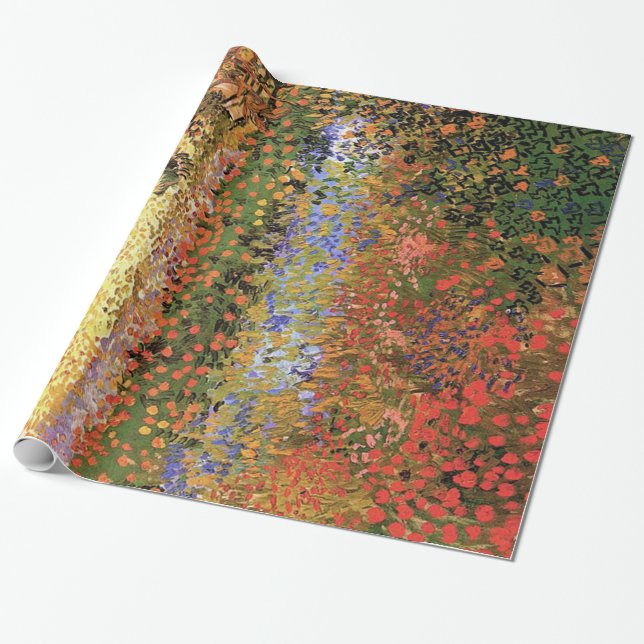 Blommande trädgård, Vincent van Gogh. Presentpapper (Utrullad)