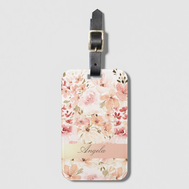 Blommande vårblommor bagagebricka (Framsida vertikal)