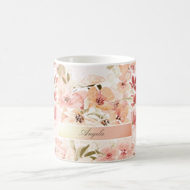 Blommande vårblommor kaffemugg (Center)