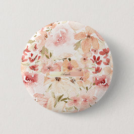 Blommande vårblommor knapp