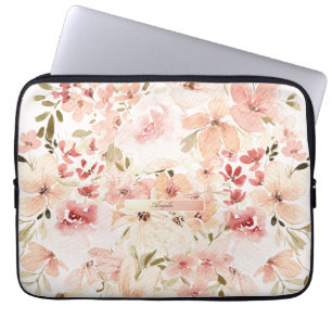 Blommande vårblommor laptop fodral