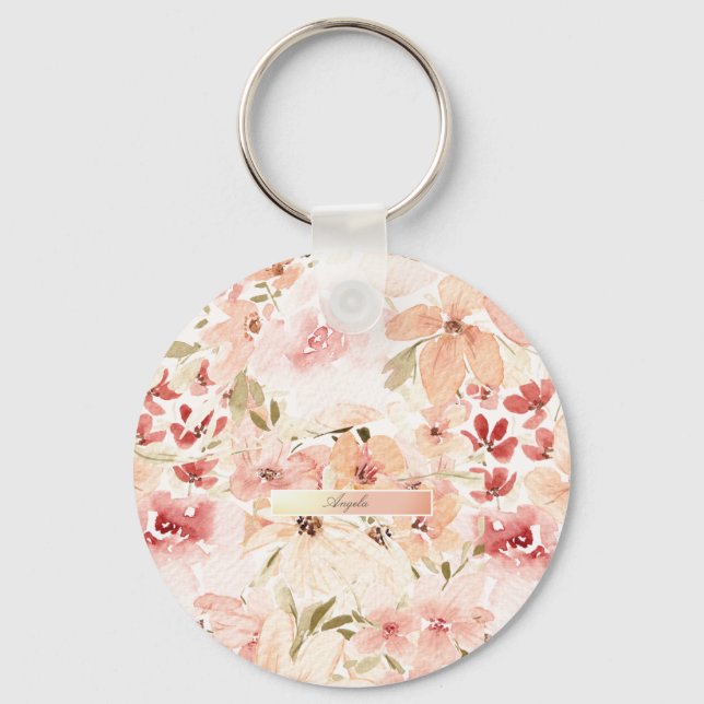 Blommande vårblommor nyckelring (Framsida)