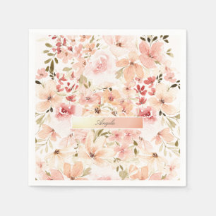 Blommande vårblommor pappersservett