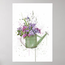 Blommande vattenkanna