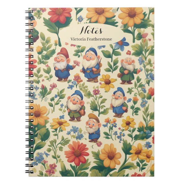 Blommans mönster-design anteckningsbok (Framsidan)