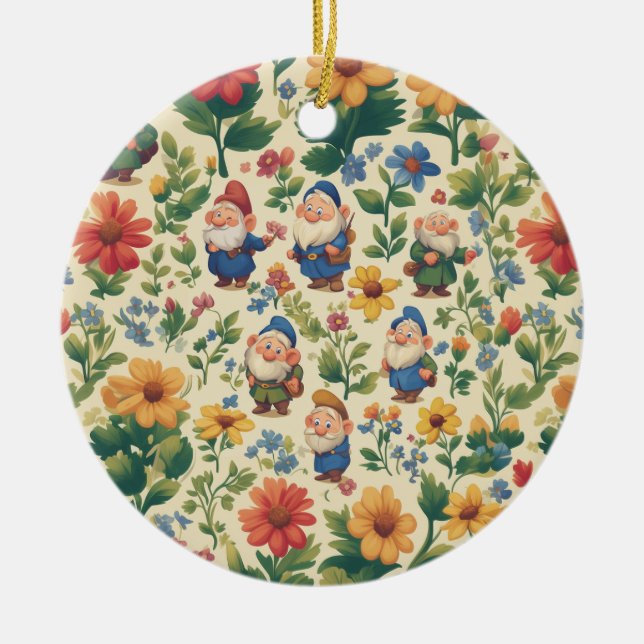 Blommans mönster-design julgransprydnad keramik (Framsidan)