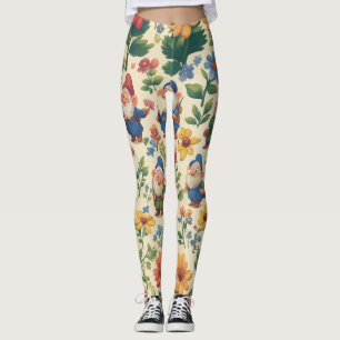 Blommans mönster-design leggings