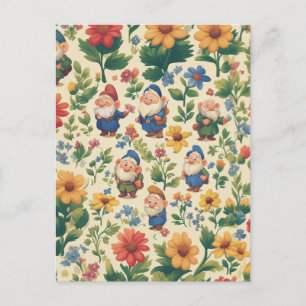 Blommans mönster-design vykort