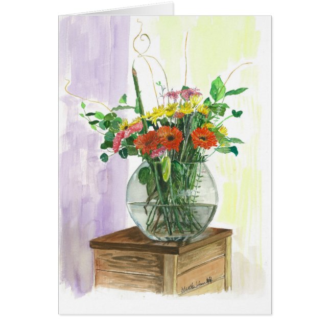 Blommaordning Hälsningskort (Framsidan)