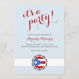 Blommaparty, Puerto Rican flagga Inbjudningar