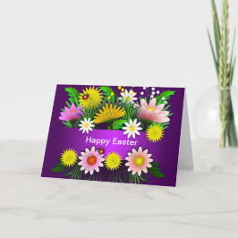 Blommapåskkort Tack Kort