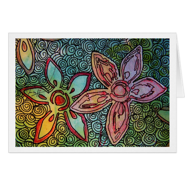 Blommapotatisen som snider med, virvlar runt OBS kort (Framsidan Horizontal)