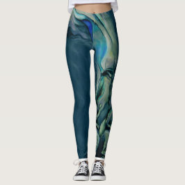 "Blommar" 7, damasker Leggings