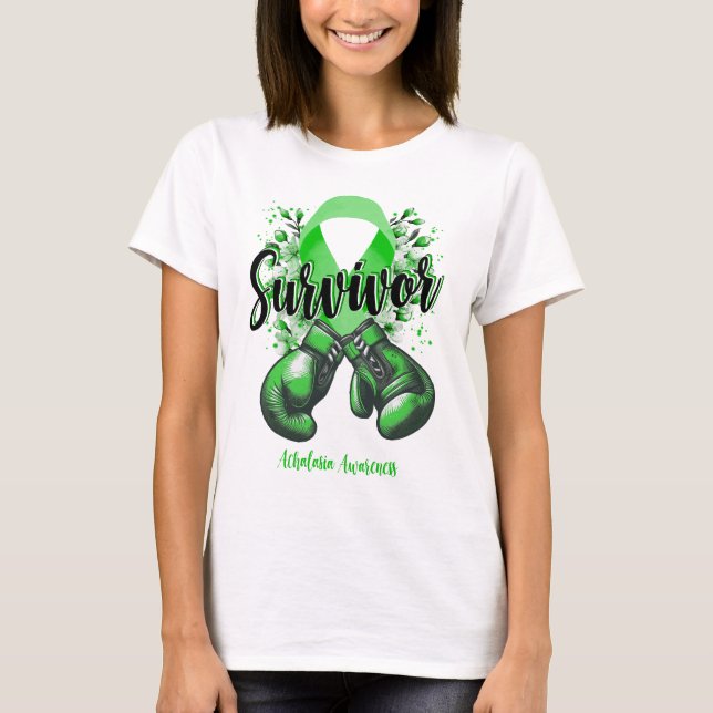 Blommar Achalasia Warrior Survivor T Shirt (Framsida)