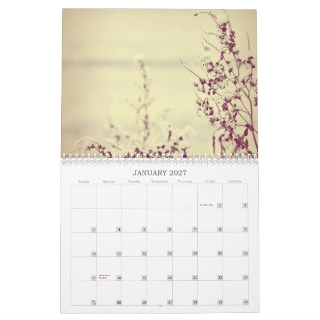 Blommar all lång kalender 2013 för året (Jan 2027)