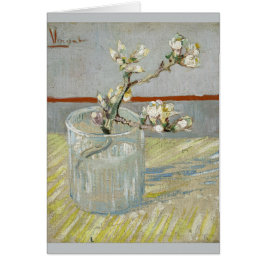 Blommar Almond i ett glas av Van Gogh Hälsningskort