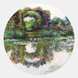 Blommar Arches av Claude Monet Runt Klistermärke