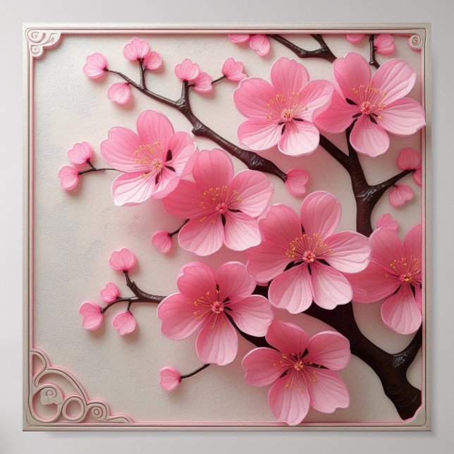 Blommar Art Poster (Framsidan)