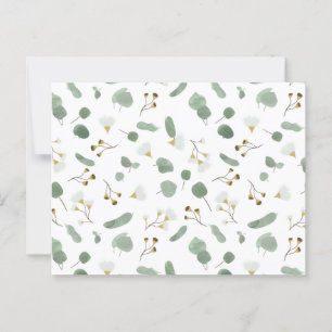 Blommar av dollargummi i Silver i eukalyptus Green Vykort