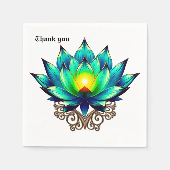 Blommar av Elegance, Mystic Lotus. Pappersservett (Framsidan)