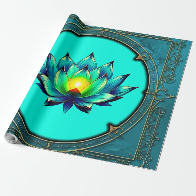 Blommar av Elegance, Mystic Lotus. Presentpapper (Utrullad)