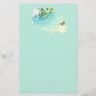 Blommar av fjäll och blommor brevpapper