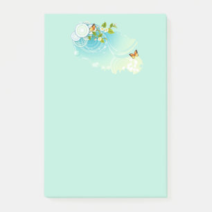 Blommar av fjäll och blommor post-it block