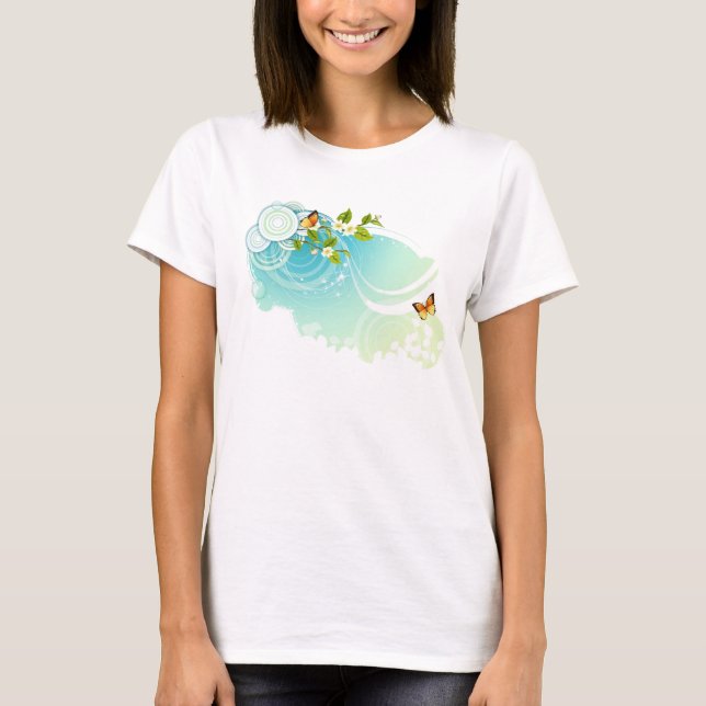 Blommar av fjäll och blommor tee shirt (Framsida)