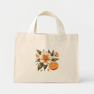 Blommar av gyllene Orangar med orange Mini Tygkasse