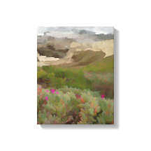 Blommar av isplantor vid havet