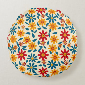 Blommar av Joy Round Pillow Rund Kudde