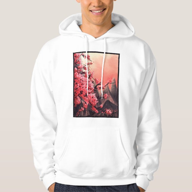 Blommar av körsbär hoodie (Framsida)