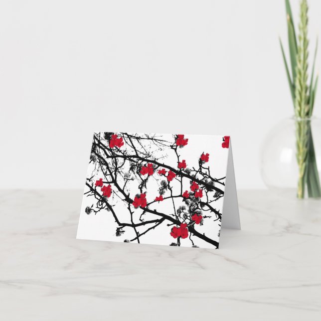 Blommar av körsbär kort (Framsida)