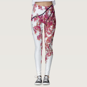 Blommar av körsbär leggings