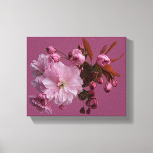 blommar av körsbär med söt rosa vacker modern blom canvastryck