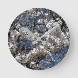 Blommar av körsbär (medium-Acrylic Wall Clock) Rund Klocka