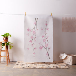 Blommar av körsbär - Rosa Tyg