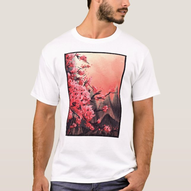 Blommar av körsbär t shirt (Framsida)