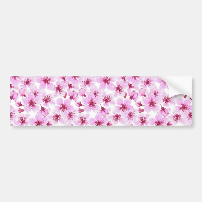 Blommar av körsbär, vattenfärg bildekal (Framsidan)