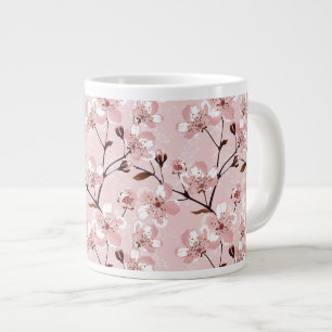 Blommar av körsbärsblommor Mönster Jumbo Mugg