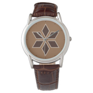 Blommar av minimalistisk rhombus-panel armbandsur
