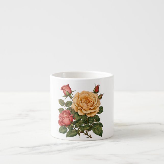 Blommar av potential espressomugg (Framsidan)