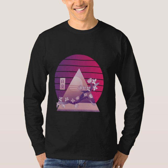 Blommar av pyramidfärgad gradient för vinaporvåkör t shirt (Framsida)