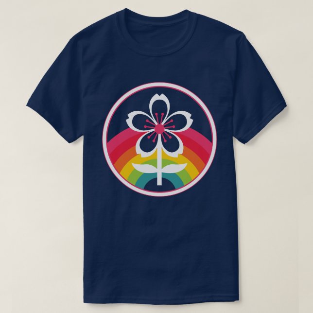 blommar av regnbåge t shirt (Design framsida)