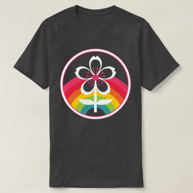 blommar av regnbåge T-Shirt (Design framsida)