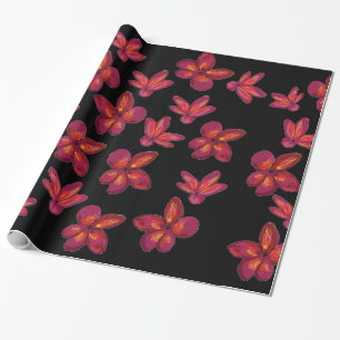 Blommar av rödblommor presentpapper