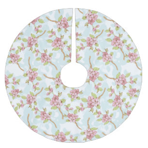 Blommar av Sakura/Cherry Julgransmatta Borstad Polyester