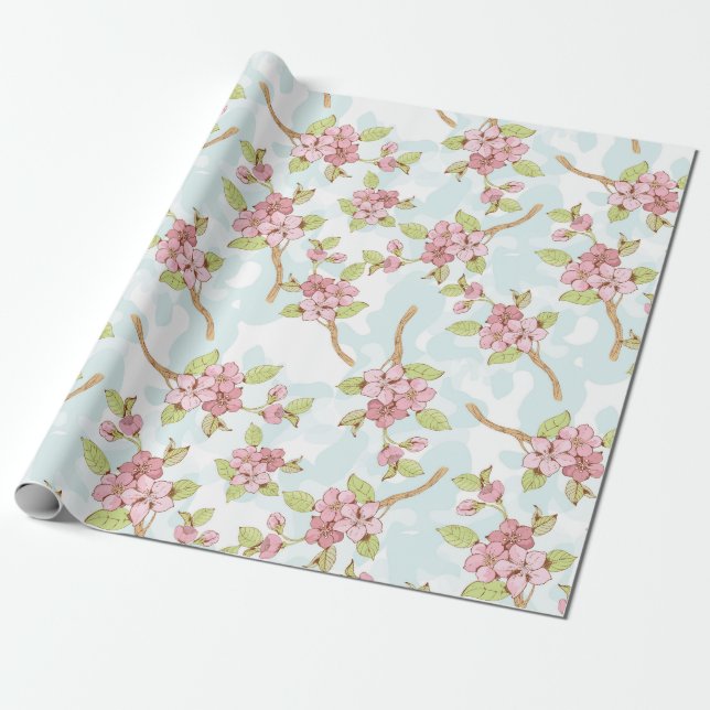 Blommar av Sakura/Cherry Presentpapper (Utrullad)